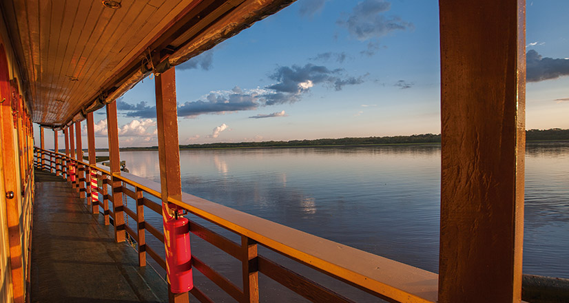 Touristic cruise along the Amazonas river